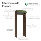 Porta-Geladeira 83 cm 1 Porta Basculante Rustic/Verde Vik Madesa