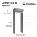 Porta-Geladeira 83 cm 1 Porta Basculante Crema/Branco/Crema Agata Madesa