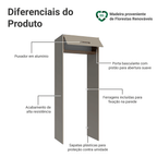 Porta-Geladeira 83 cm 1 Porta Basculante Crema/Rustic/Crema Agata Madesa