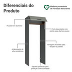 Porta-Geladeira 83 cm 1 Porta Basculante Cinza/Rustic/Cinza Agata Madesa