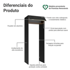Porta-Geladeira 83 cm 1 Porta Basculante Preto/Rustic/Preto Lux Madesa