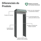 Porta-Geladeira 83 cm 1 Porta Basculante Cinza/Branco/Cinza Lux Madesa