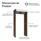 Porta-Geladeira 103 cm 1 Porta Basculante Rustic/Branco Glamy Madesa
