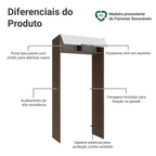 Porta-Geladeira 103 cm 1 Porta Basculante Rustic/Branco Stella Madesa