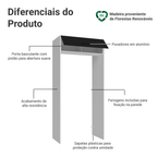 Porta-Geladeira 103 cm 1 Porta Basculante Branco/Preto Agata Madesa
