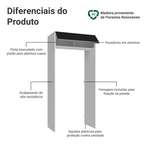 Porta-Geladeira 103 cm 1 Porta Basculante Branco/Preto Glamy Madesa
