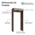 Porta-Geladeira 103 cm 1 Porta Basculante Rustic/Crema Agata Madesa