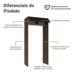 Porta-Geladeira 103 cm 1 Porta Basculante Rustic/Preto Agata Madesa