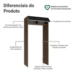 Porta-Geladeira 103 cm 1 Porta Basculante Rustic/Preto Glamy Madesa