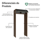 Porta-Geladeira 103 cm 1 Porta Basculante Rustic/Preto Lux Madesa