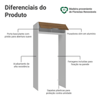 Porta-Geladeira 103 cm 1 Porta Basculante Branco/Rustic Stella Madesa
