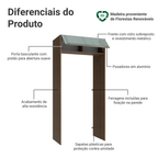 Porta-Geladeira 103 cm 1 Porta Basculante Rustic/Cinza Lux Madesa