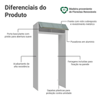 Porta-Geladeira 103 cm 1 Porta Basculante Branco/Cinza Lux Madesa