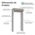 Porta-Geladeira 103 cm 1 Porta Basculante Branco/Crema Vik Madesa