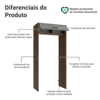 Porta-Geladeira 103 cm 1 Porta Basculante Rustic/Cinza Agata Madesa