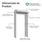 Porta-Geladeira 103 cm 1 Porta Basculante Branco Veludo Lux Madesa