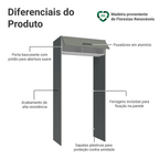 Porta-Geladeira 103 cm 1 Porta Basculante Cinza/Branco/Cinza Agata Madesa