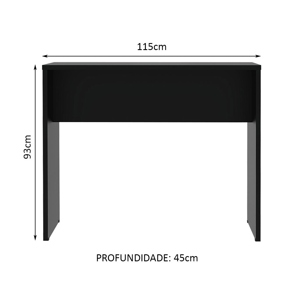 Bancada para Cozinha Madesa 115 cm Preto