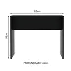 Bancada para Cozinha Madesa 115 cm Preto