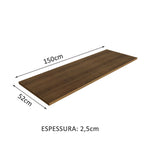 Tampo para Balcão de Pia 150 cm Madesa Rustic