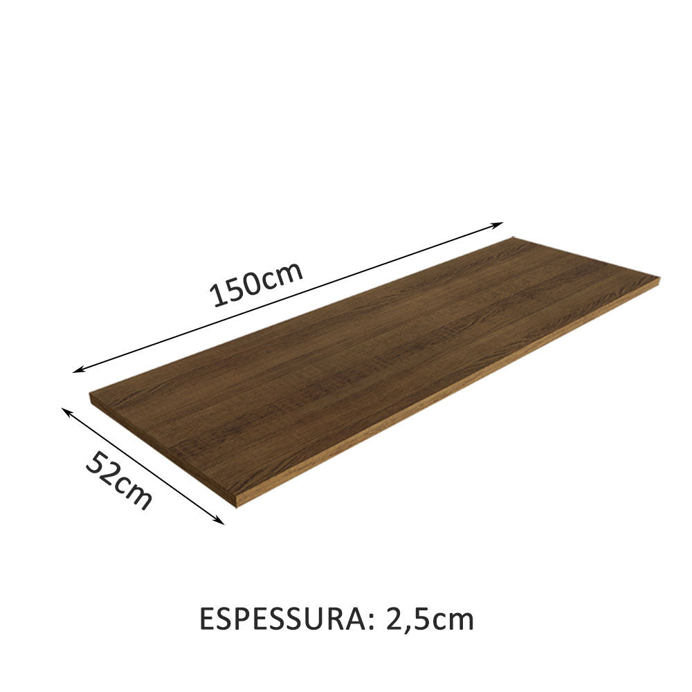 Tampo para Balcão de Pia 150 cm Madesa Rustic
