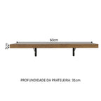 Kit 2 Prateleiras Suspensas para Cozinha Madesa 60 cm com Mão Francesa Rustic