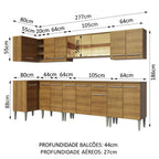 Armário de Cozinha Completa de Canto 357cm Rustic Emilly Mega Madesa 03