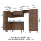 Armário de Cozinha Completa 385cm Rustic Emilly Love Madesa 01