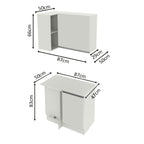 Kit Canto 100% MDF 2 Portas e Nicho Branco Smart Madesa