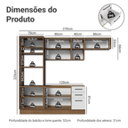 Armário de Cozinha Completa 270 cm Rustic/Branco Agata Madesa 12