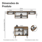 Armário de Cozinha Completa 225cm Rustic Emilly Madesa 01