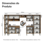 Armário de Cozinha Completa 325cm Cinza/Rustic Emilly Madesa 02