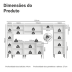 Armário de Cozinha Completa 325cm Branco Emilly Madesa 06