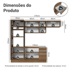 Armário de Cozinha Completa 270 cm Rustic Glamy Madesa 17