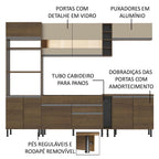 Armário de Cozinha Completa 290cm Rustic/Rustic/Crema Vicenza Madesa 11