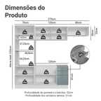 Armário de Cozinha Completa 270 cm Branco/Cinza Lux Madesa 07