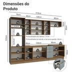Armário de Cozinha Completa 310 x 60 cm Rustic/Cinza Lux Madesa 02