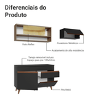 Armário de Cozinha Compacta 190cm Preto/Rustic Reims Madesa 06