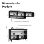Armário de Cozinha Compacta 190cm Preto Reims Madesa 07