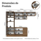 Armário de Cozinha Completa 270 cm Rustic Stella Madesa 12