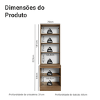 Kit Balcão + Cristaleira 70 cm Rustic/Verde Vik Madesa 01