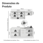 Armário de Cozinha Completa 180 cm Branco Vik Madesa 05