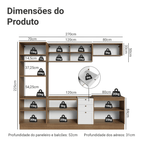 Armário de Cozinha Completa 270 cm Rustic/Branco Vik Madesa 02