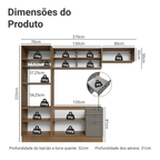 Armário de Cozinha Completa 270 cm Rustic/Cinza Vik Madesa 03