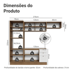 Armário de Cozinha Completa 270 cm Rustic/Branco Vik Madesa 04