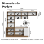 Armário de Cozinha Completa 270 cm Rustic/Branco Vik Madesa 05