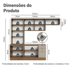 Armário de Cozinha Completa 270 cm Rustic/Crema Vik Madesa 05