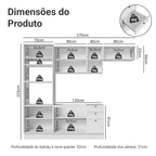 Armário de Cozinha Completa 270 cm Branco Vik Madesa 07