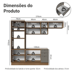 Armário de Cozinha Completa 270 cm Rustic/Cinza Vik Madesa 07
