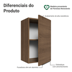 Armário Aéreo para Quarto 40 cm 1 Porta Rustic Neo Madesa
